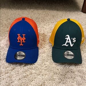 New Era Blue and Green MLB Caps